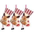 3 Pack Christmas Stockings for Xmas Holiday Party Decoration, C