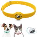 Dog Collar Holder Cat Collar for Apple Airtag On Cats Puppies Yellow
