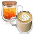 2 Piece Set Of Glass Clear Glass Coffee Cup Clear Coffee Cup