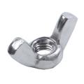 M6 Thread Dia Stainless Steel Wing Nut Butterfly Wing Nuts 10 Pcs