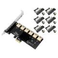 Ver009s Plus Usb3.0 Riser Card+1 to 6 Graphics Card Expansion Card
