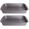 Baking Tray with Removable Cooling Rack Set Baking Pan Sheet S