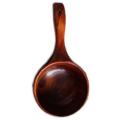 Wooden Spoon with Handle Soup Spoon Outdoor Fruit Mixing Bowl, S