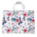100pcs Shopping Hand Plastic Bag Tropical Leaf Flower Plastic Bag