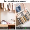 Drawer Organizer, 3 Pcs for Bra Socks Scarves Jeans 7 Compartments