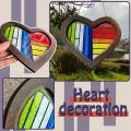 Rainbow Love Heart Ornaments Pendant Art Decor for Wall Living Room