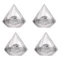 12pcs Transparent Diamond Shape Candy Box Wedding Favor Gift Boxes