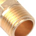 Solid Brass 1/4 Inch Pt Male Thread Water Pipe Straight Connector