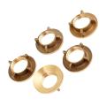 5 Pcs Gold Tone Brass 1/2 Inch Pt Threaded Water Tap Faucet Nuts