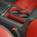 Red Carbon Car Water Cup Holder Panel Cover Trim for Dodge Challenger