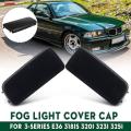 1 Pair Front Right Left Side Fog Light Hole Cover Cap For-bmw