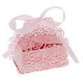 12pcs Rose Diy Candy Box for Wedding Party with Ribbon
