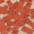 80pcs Handmade Leather Labels Pu Leather Labels with Holes for Crafts