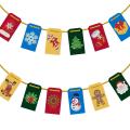 2pcs Wall Hanging Banner Christmas Background New Year Ornaments B