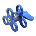 Ball Clamp 3 Hole Diving Lights Arm Ball Butterfly Clip Bracket,blue