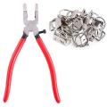 32 Sets 1inch 25mm Silver with 1pcs Glass Pliers with Flat Jaws