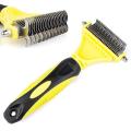 Double Sided Pet Dematting Comb Stainless Steel Grooming Brush Mats