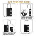 4 Digit Padlock, 2 Pack Combination Lock with 2 Key for Gym Locker