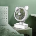 Desk Fan with Night Light,portable Fan for Office Home Table,white