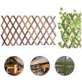 Expanding Wooden Garden Wood Pull Mesh Wall Fence Grille for Home