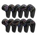 Golf Iron Covers 10pcs Golf Iron Head Covers Set Symphony Black