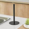 Desktop Roll Paper Holder Kitchen Stainless Steel for Kitchen Black