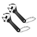 Hand Wrench Black Size Adjustable Knurl Tool (2 Pcs,2.5 Inch 63mm )