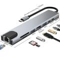 Type-c 8-in-1 Expansion Usb 3.0 Hdmi-compatible Expansion Dock