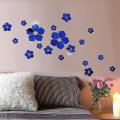 3d Crystal Floral Wall Stickers, Removable Mirror , Diy Home Decor -1