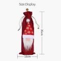 6pcs Faceless Santa Claus Doll Wine Bottle Bag Set New Year Gift