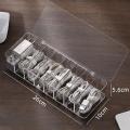 Electronic Storage Box 8 Parts Transparent Acrylic Cable with Lid