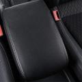 Car Leather Center Console Seat Box Pad Armrest Cover Black
