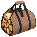 Supersized Canvas Firewood Wood Carrier Bag Log Outdoor Holder Carry