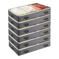 6 Pack Underbed Storage Bags, Foldable Bed Container Bins Organizer