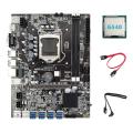 B75 Eth Mining Motherboard+g540 Cpu+2xsata Cable Miner Motherboard