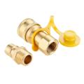 1/2 Inch Solid Brass Gas Propane Quick Connect Disconnect Adapter