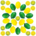 Fake Lemons Limes Set,fake Fruit Lemons Artificial Lemon Slices