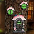 3pcs Fairy Doors and Windows Tree Ornaments Fairy Garden Ornaments