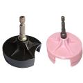 2pcs Knitting Machine Adapter with Hex Steel Bit for Drill Black+pink