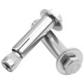 2pcs Stainless Steel Raw Style Shield Anchor Eye Bolts M6 X 82mm