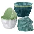 Silicone Muffin Cup Baking Mold Morandi Color Diy Food Tool-24pcs