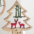 Christmas Ornament Wooden Hanging Pendants Xmas Tree Elk Christmas A