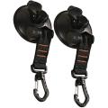 Suction Cups Tie Downs with Hooks, for Car Awning Boat Rv, Set Of 2