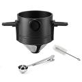 Travel Pour Over Cup Coffee Filter, with Brush Scoop for Travel Cup