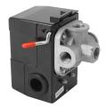 90-120psi Pressure Switch Control Valve Air Compressor 4 Port Black