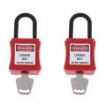 2 Pcs Lockout Tagout Locks 38mm with Keys for Industrial Engineering