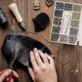 Leather Rivets Kit, 4 Colors,2 Sizes, 240 Pcs,tubular Metal Studs