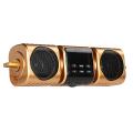 Motorcycle Stereo Speakers Audio System Bluetooth Amplifier Gold