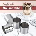 15 Pieces Stainless Steel Mousse Rings Baking Tool for Tart,fondant