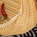2 Pcs Imitation Rattan Weaving Receive A Personality Fruit Basket